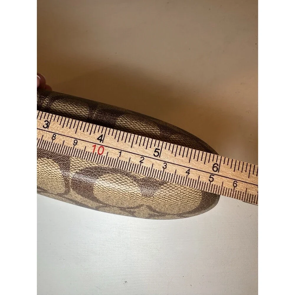 Coach Signature C Hard Shell Eyeglasses Sunglasses Case Brown Tan Logo